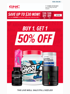 GNC - Don’t Miss the Live Well Sale Savings ⏰