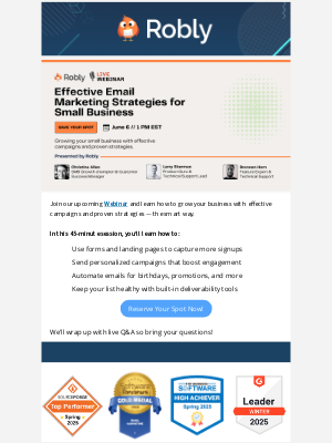 Robly Email Marketing - Master Email Marketing for Small Business       ﻿
