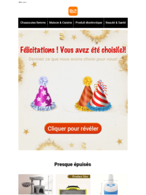 Temu (France) - Vous avez obtenu une très grande offre
