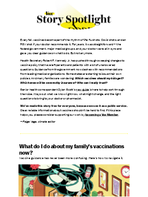 Vox - How to navigate the RFK Jr. era of vaccines