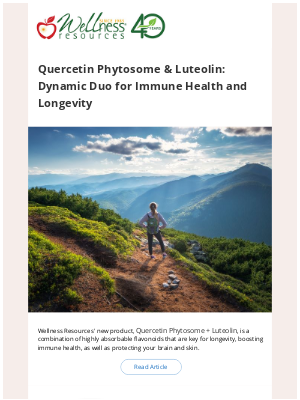 Wellness Resources - New Quercetin Phytosome & Luteolin Supplement! A Dynamic Duo for Immune Health and Longevity