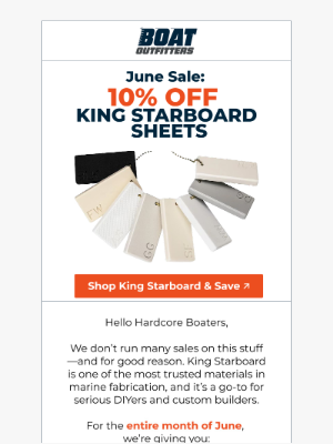 Boat Outfitters - 10% OFF All Month—Boaters’ Favorite Material