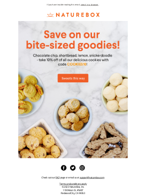 NatureBox - PSA: Sale on all the cookies!
