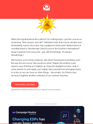 Really Good Emails - Blame it on the solstice
