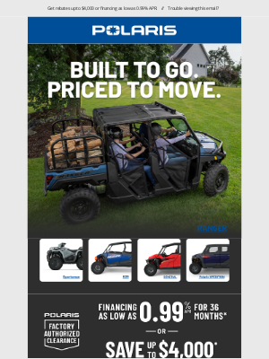 polaris - Factory Authorized Clearance. Shop Now for Best Selection.