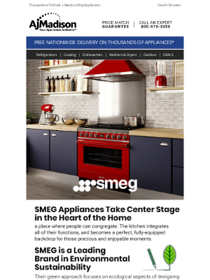 AJ Madison - SMEG Appliances -IN STOCK and ready to ship!