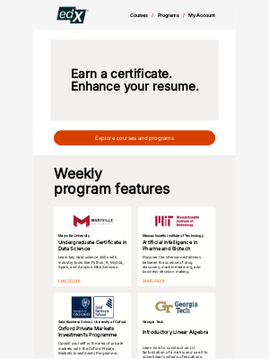 edX - This week’s top programs could end your career rut