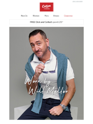 Cotton Traders (United Kingdom) - Summer staples secured with Will Mellor's new collection