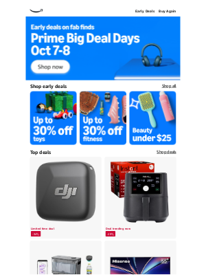 Amazon - Prime Big Deal Days is October 7-8
