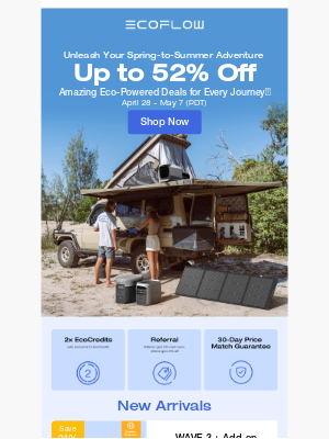 EcoFlow - 💎Up to 52% Off! Start Your Spring-to-Summer Adventure Today！