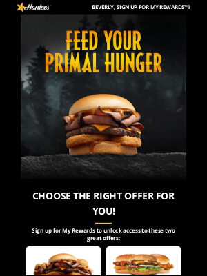 Hardee's - Dino-mite Deals Just for Rewards Members 🦖