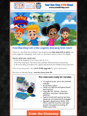 STEMfinity - 🚨 Last Chance! Win a Drone Legends STEM Kit Before June 30!