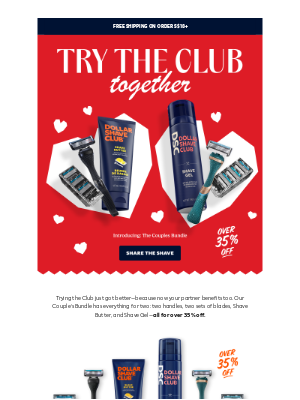 Dollar Shave Club - Couples Bundle: Shave Together, Save Together!