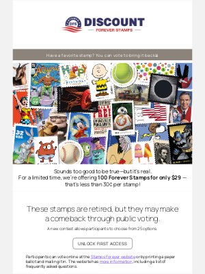 ShopHQ - Have a favorite stamp? You can vote to bring it back