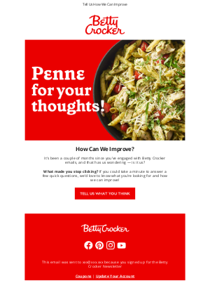 Betty Crocker - Uh-Oh, Is It Something We Did?