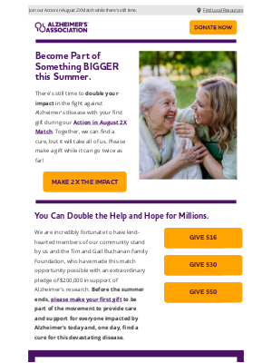 Alzheimer’s Association - 💜 Become part of something bigger, Friend.