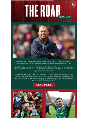Leicester Tigers - Cheika: Time to take it up a level