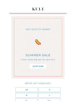 Kule - It’s here! The Summer Sale starts now.