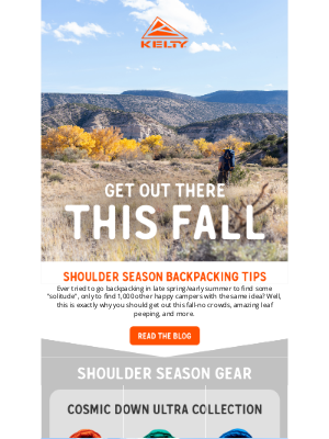 Kelty - Shoulder Season Tips for Kelty Backpackers