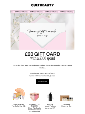 Cult Beauty (United Kingdom) - Quick, your payday treat is waiting...