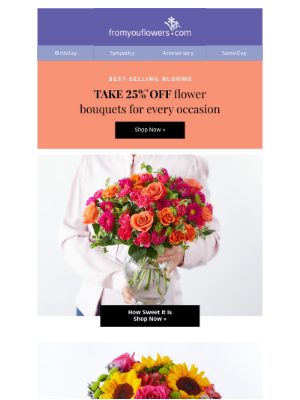 From You Flowers - You Don't Need a Reason to Send Flowers! Take 25% Off!