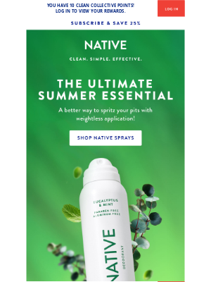 Native - Spray goodbye to odor👋