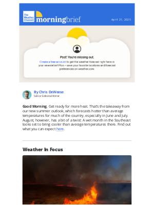 The Weather Channel - ☀️ Your Summer Outlook