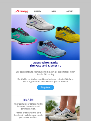 Newton Running - Restocked! Fate and Kismet 10