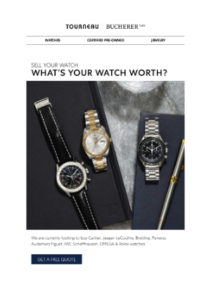 Tourneau - Looking to Sell Your Watch?
