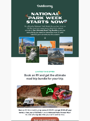 Outdoorsy - 🔍 Don't Miss Out: National Parks Week Starts Now!