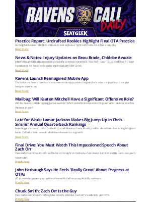 Baltimore Ravens - Marie, Here's Your Ravens Call Daily