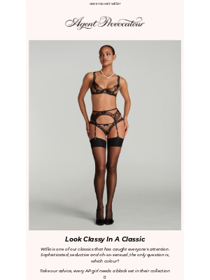Agent Provocateur - Look Classy In A Classic | Extra 20% Off Sale Black Lingerie