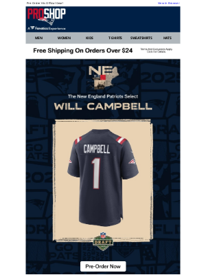 New England Patriots - The Pick Is In! Your Patriots Select Will Campbell!