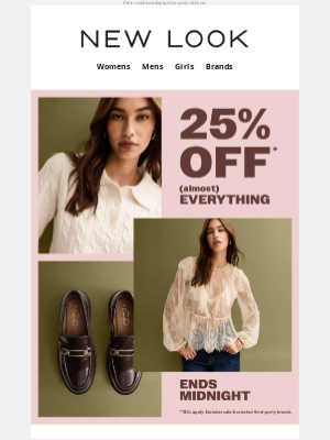 ENDS MIDNIGHT: 25% off (almost) everything
