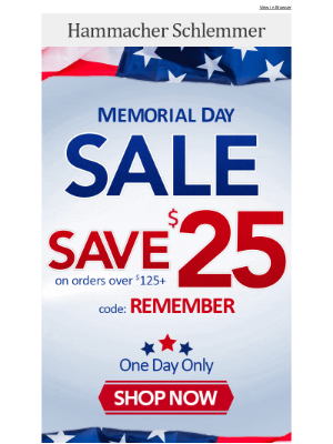 Hammacher Schlemmer - Save $25 This Memorial Day!