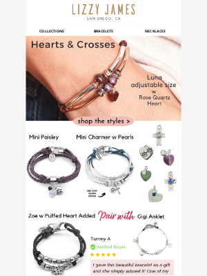 Lizzy James - 💝 Hearts & Crosses...Our Top Niche Collections