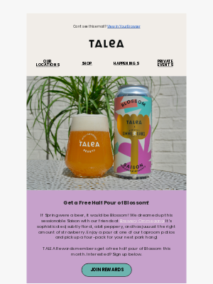 Talea Beer Co. - Blossom is Calling: Free Half Pour Awaits! 🌷