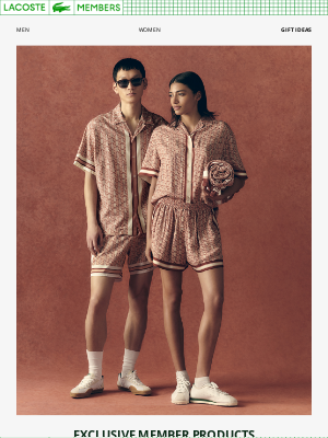 Lacoste - Your new summer look for members only