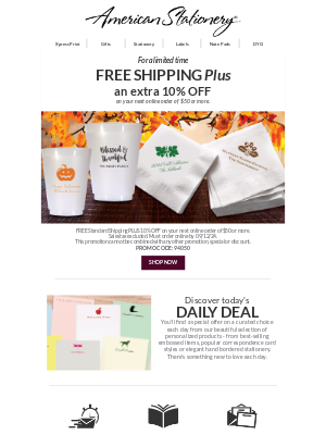 American Stationery - Bring on the Fall Vibes + FREE SHIPPING & 10% off