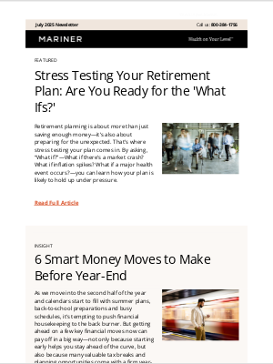 Mariner Wealth Advisors - Stress Testing Your Retirement Plan: Are You Ready for the 'What Ifs?'
