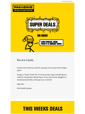 PAK'nSAVE - Have you made the most of our Super Deals, Cassie? 🎄💡