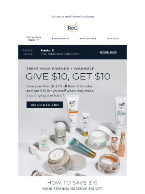 RoC Skincare - Your Friends Deserve $10 Off