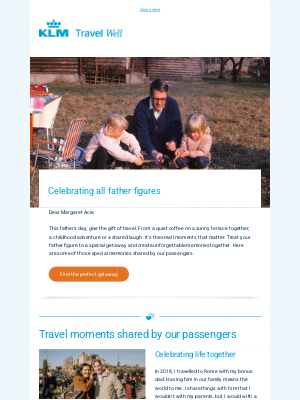 KLM - Looking for the perfect Father's Day surprise?
