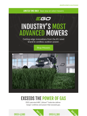 EGO - Top-rated mowers with must-have innovations