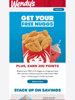 Wendy's - These FREE Nuggs are all yours