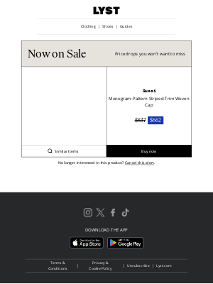 Lyst - The Gucci hat you saved went on sale at 20% off