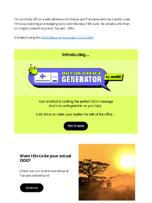 Contiki (India) - Auto reply: I’m busy… being somewhere extraordinary