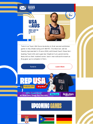 Golden State Warriors - Tune in for Team USA vs Australia at 9AM 🇺🇲
