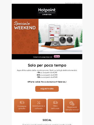 Hotpoint (Italy) - Affare Lampo: sconti da non perdere