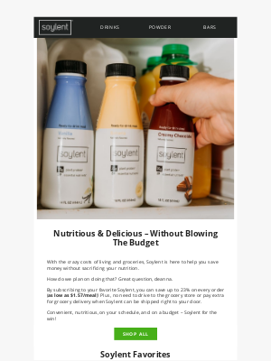 Soylent - Nutritious & Delicious – Without Blowing The Budget